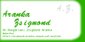 aranka zsigmond business card